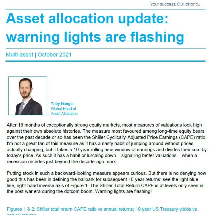 Asset Allocation Update October 2021 - Columbia Threadneedle Investments